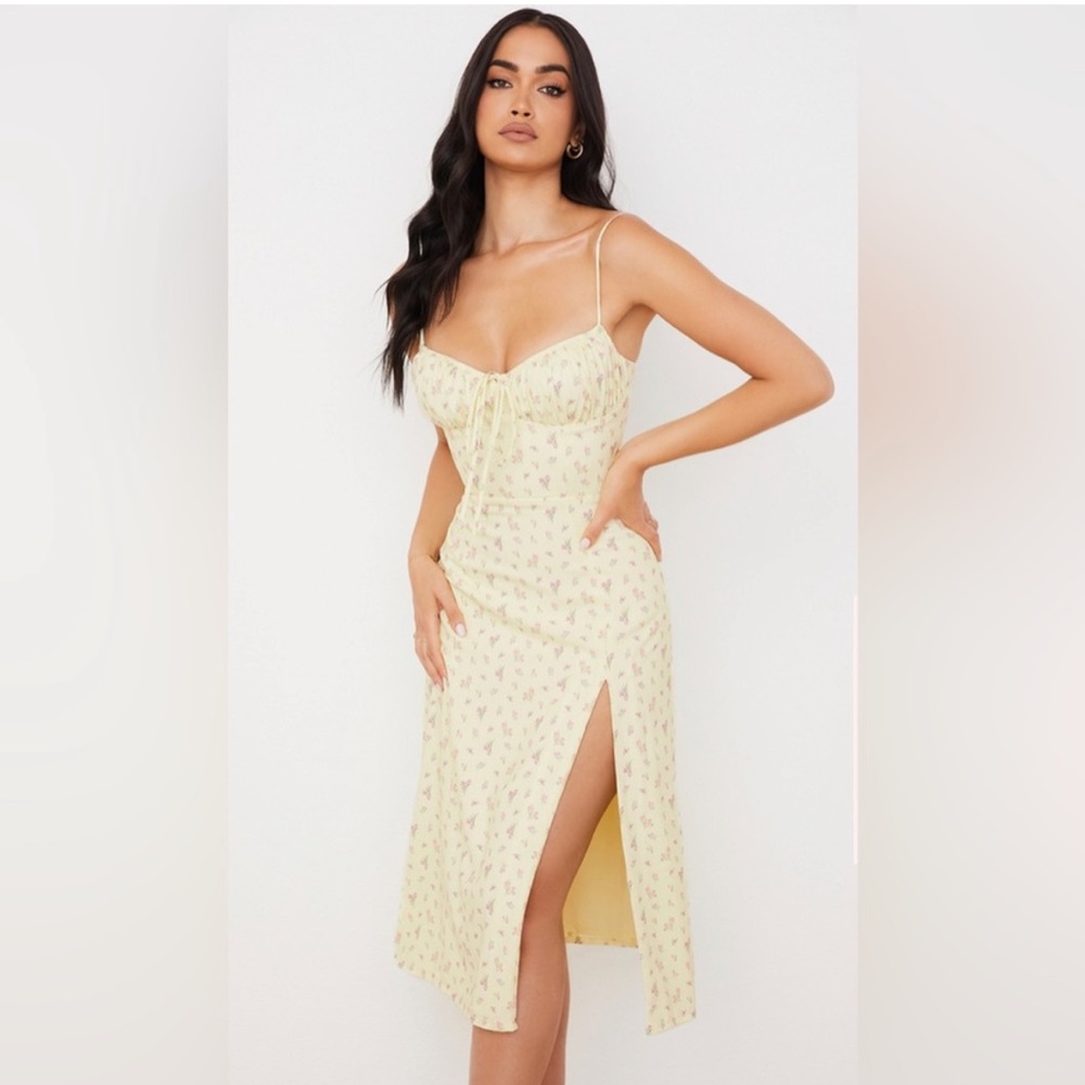 House of CB Carina dress yellow- Size Medium